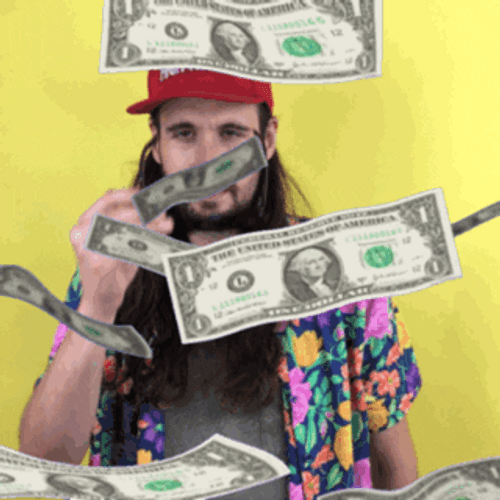 Cool Guy Dusting Off Money GIF