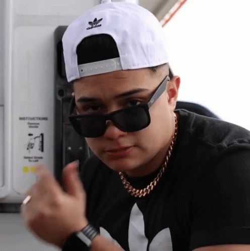 Cool Guy Fixing His Glasses GIF