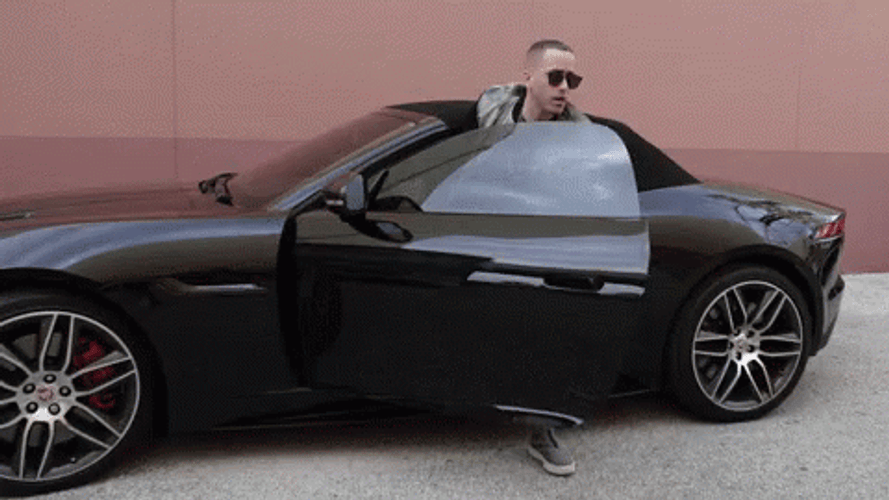 Cool Hot Car Black Jaguar F Type GIF