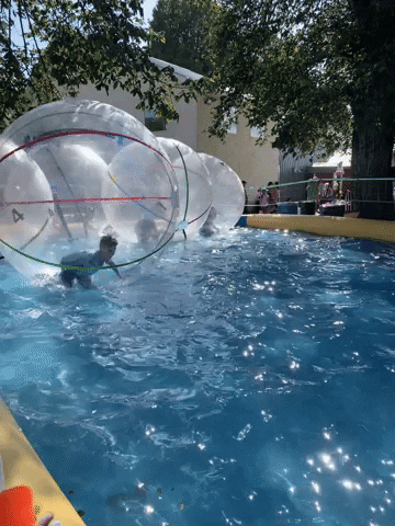Cool Human Big Bubble Wheel GIF