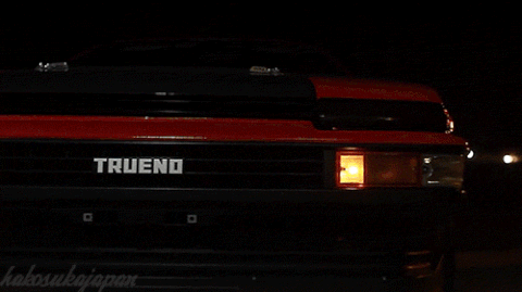 Cool Jdm Red Toyota Trueno Light GIF