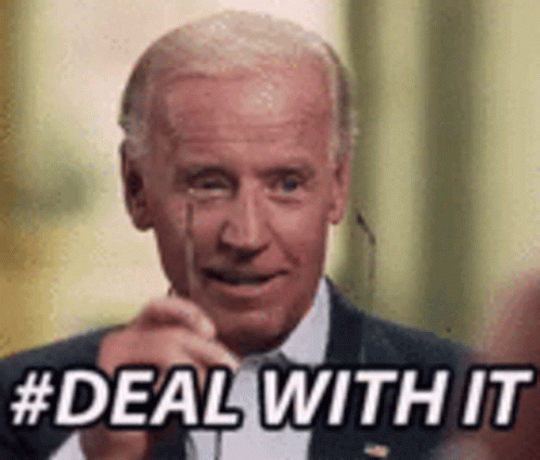 Cool Joe Biden Falling Hashtag Deal With It GIF