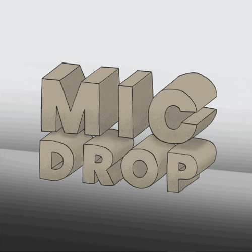 Cool Mic Drop GIF