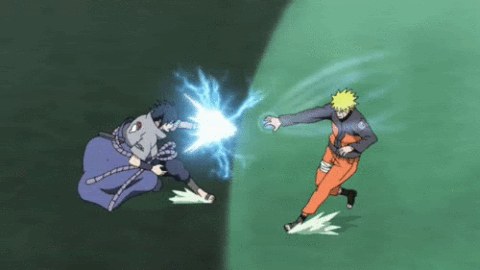 Cool Naruto Battle Scene With Sasuke GIF