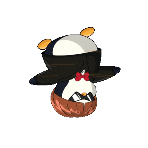 Cool Penguin Head Spin Break Dance GIF