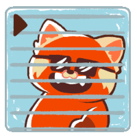 Cool Red Panda Sticker GIF