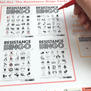Cool Resistance Bingo Card GIF
