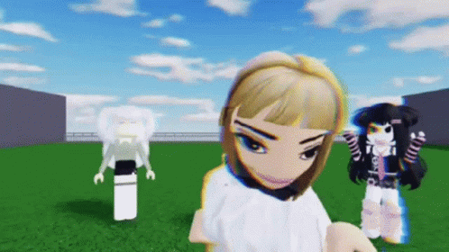 Cool Roblox Girl Friends Field Dancing GIF