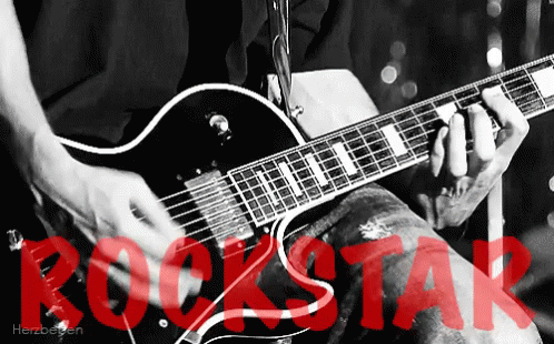 Cool Rockstar Guitarist Play GIF