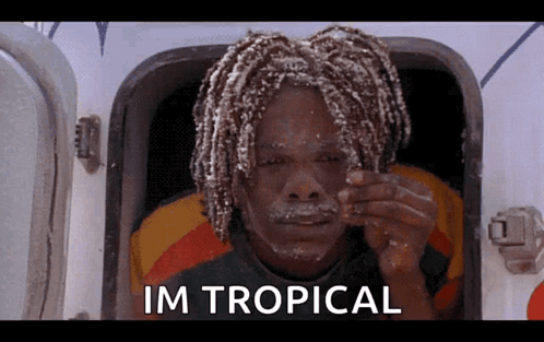 Cool Runnings Sanka Coffie Frozen Hair I'm Tropical GIF