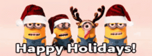 Cool Singing Minions Merry Christmas Friend GIF