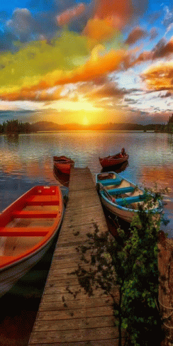 Cool Sunset Lake GIF