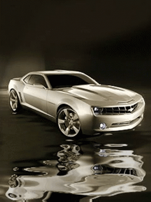 Cool Swanky Car  Silver Chevrolet Camaro GIF