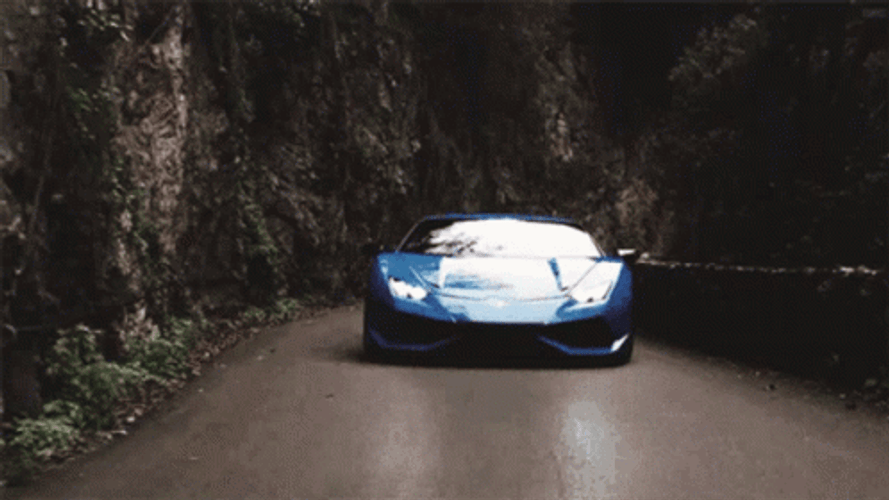 Cool Sweet Blue Lamborghini Car GIF