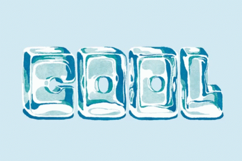 Cool Word Made of Ice Cubes