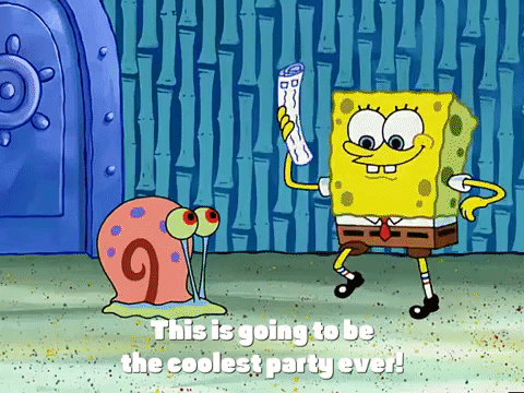 Coolest Party Ever Spongebob Squarepants Gary GIF