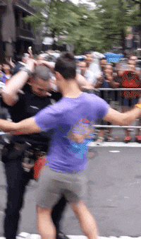 Funny Cop Dirty Dancing On The Street GIF