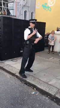 Funny Cop Smooth Dancing GIF