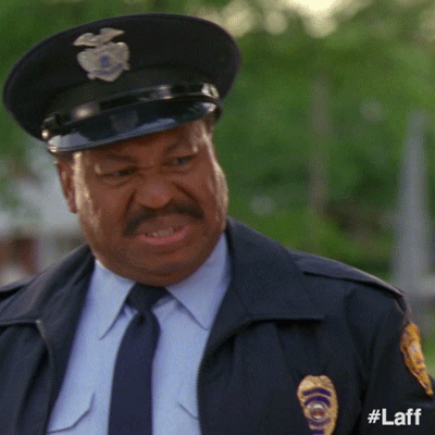Cop Moving Away Disgusted Reaction GIF