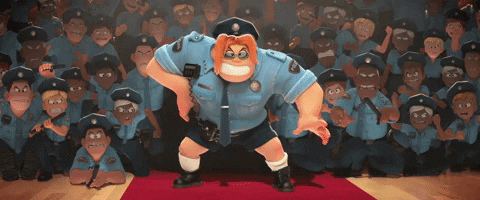 Police Cop Misty Luggins Animation GIF