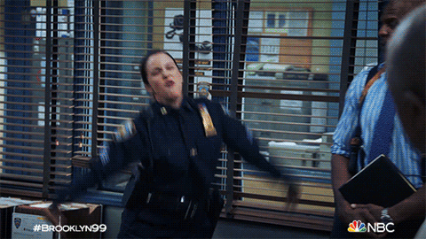 Cop Amy Santiago Dancing Brooklyn Nine-nine GIF