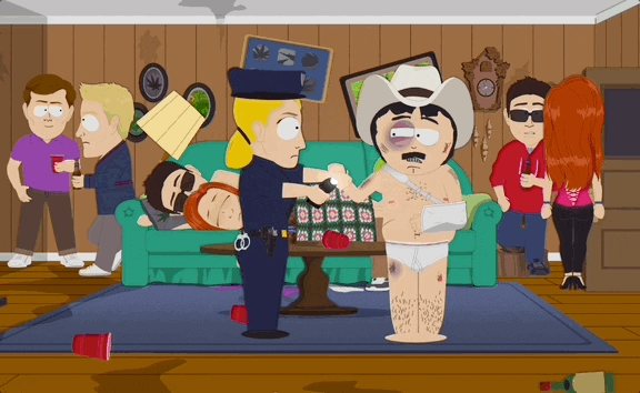 Randy Marsh Caught By Cop South Park GIF