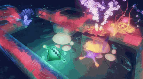 Coral Reef With Bubbles GIF