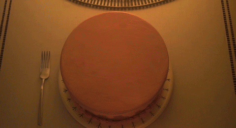 Coraline Welcome Home Cake GIF