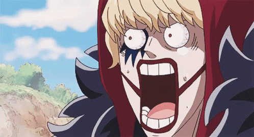Corazon One Piece Screaming GIF