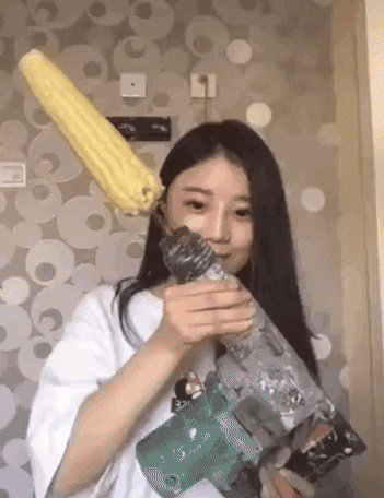 Eating Corn In Power Tool Mishap GIF