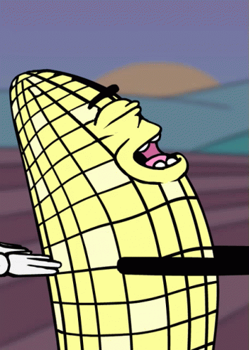 Cartoon Corns Marching In Line GIF