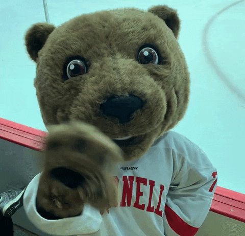 Cornell University Big Red Bear Waving GIF