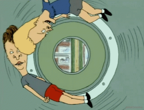 Cornholio Beavis And Butthead Inside Laundry Machine GIF