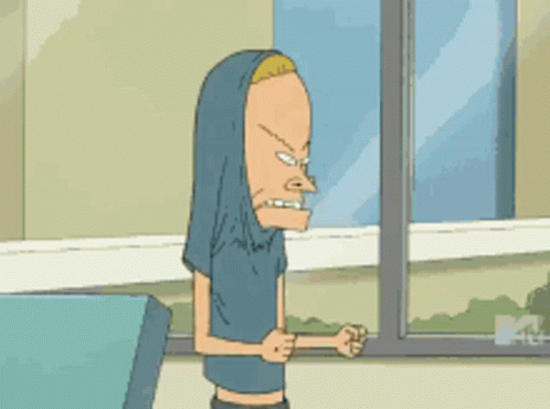 Cornholio Beavis Are You Threatening Me GIF