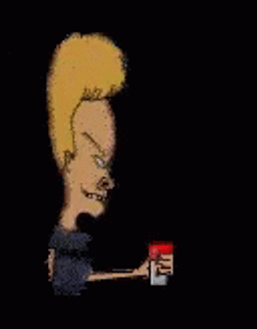 Cornholio Beavis Turning On Lighter GIF