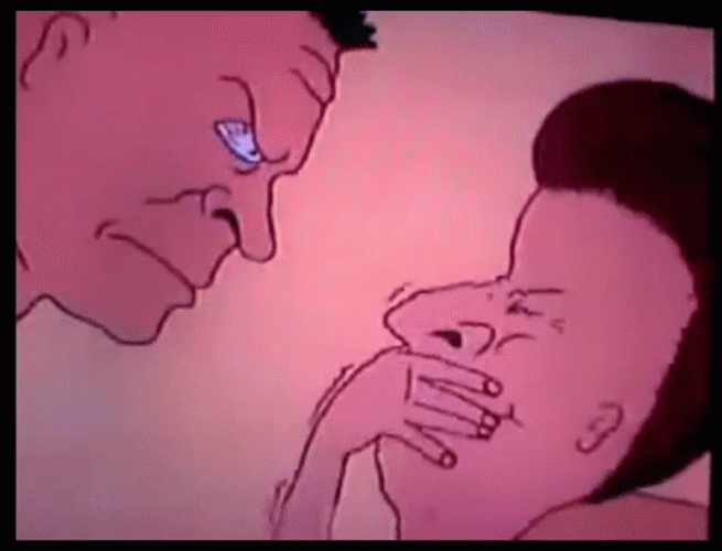 Cornholio Butthead Getting Scolded GIF