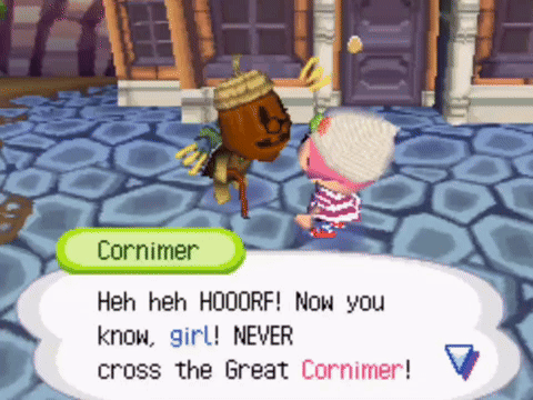 Cornimer Talking to Another Character