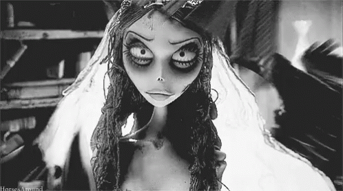 Corpse Bride Emily Scary Transformation GIF