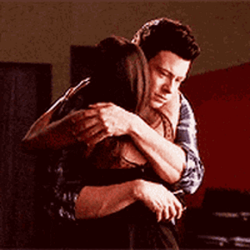 Cory Monteith Caring In Glee Scene GIF