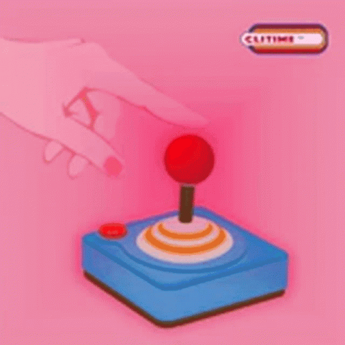 Cosmic Red Moving Joystick Controller GIF