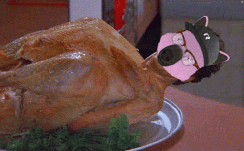 Cosmo Kramer Turkey Seinfeld Dace Swap GIF