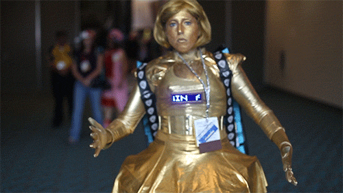 Cosplay Dot Matrix Robotic Movement GIF
