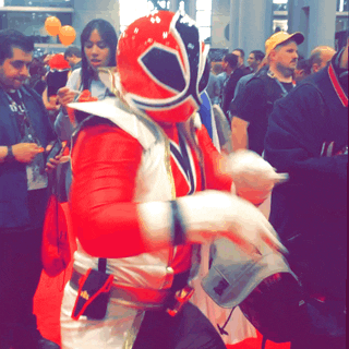 Cosplay Karate Chop Red Power Rangers GIF