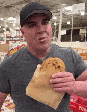 Costco Guys Double Chunk Chocolate Cookie Gif GIF