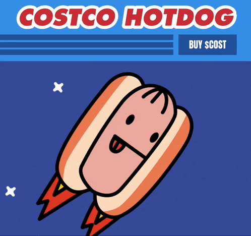 Costco Hotdog Flying Through Space