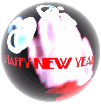 Cotton Candy Ball Happy New Year