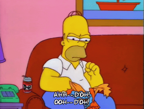Couch Dog Stealing Homer's Food GIF