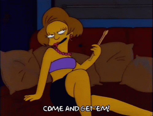 Cougar Edna Krabappel The Simpsons GIF