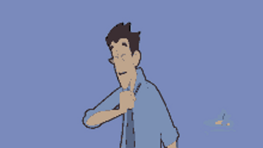 Coughing Man Graphic Animation GIF