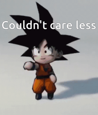 Couldn't Care Less Dancing Goku Meme GIF